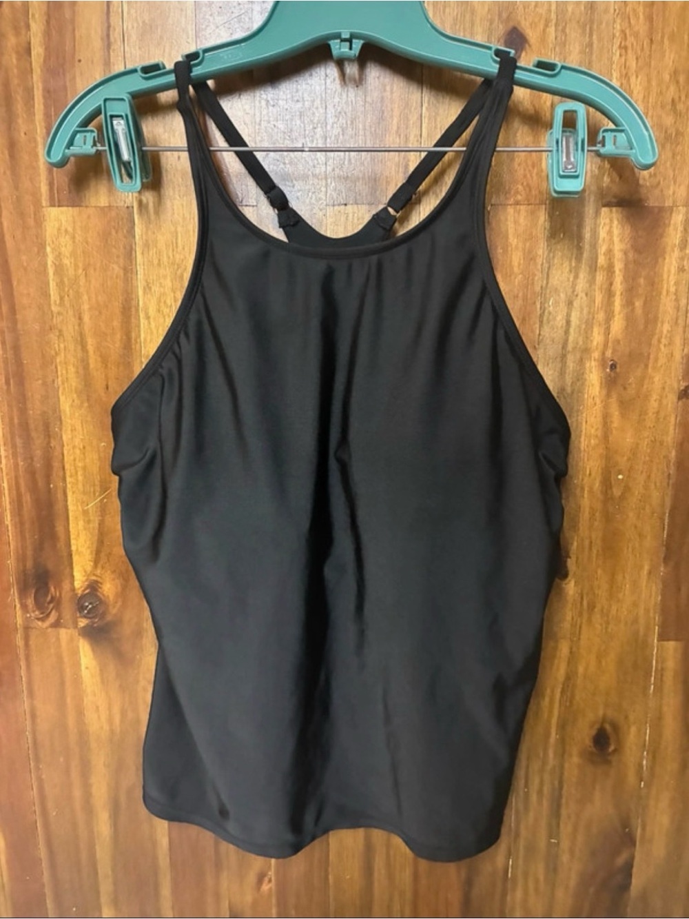 Exersion Women’s Black High-Neck Swim Tankini (L)